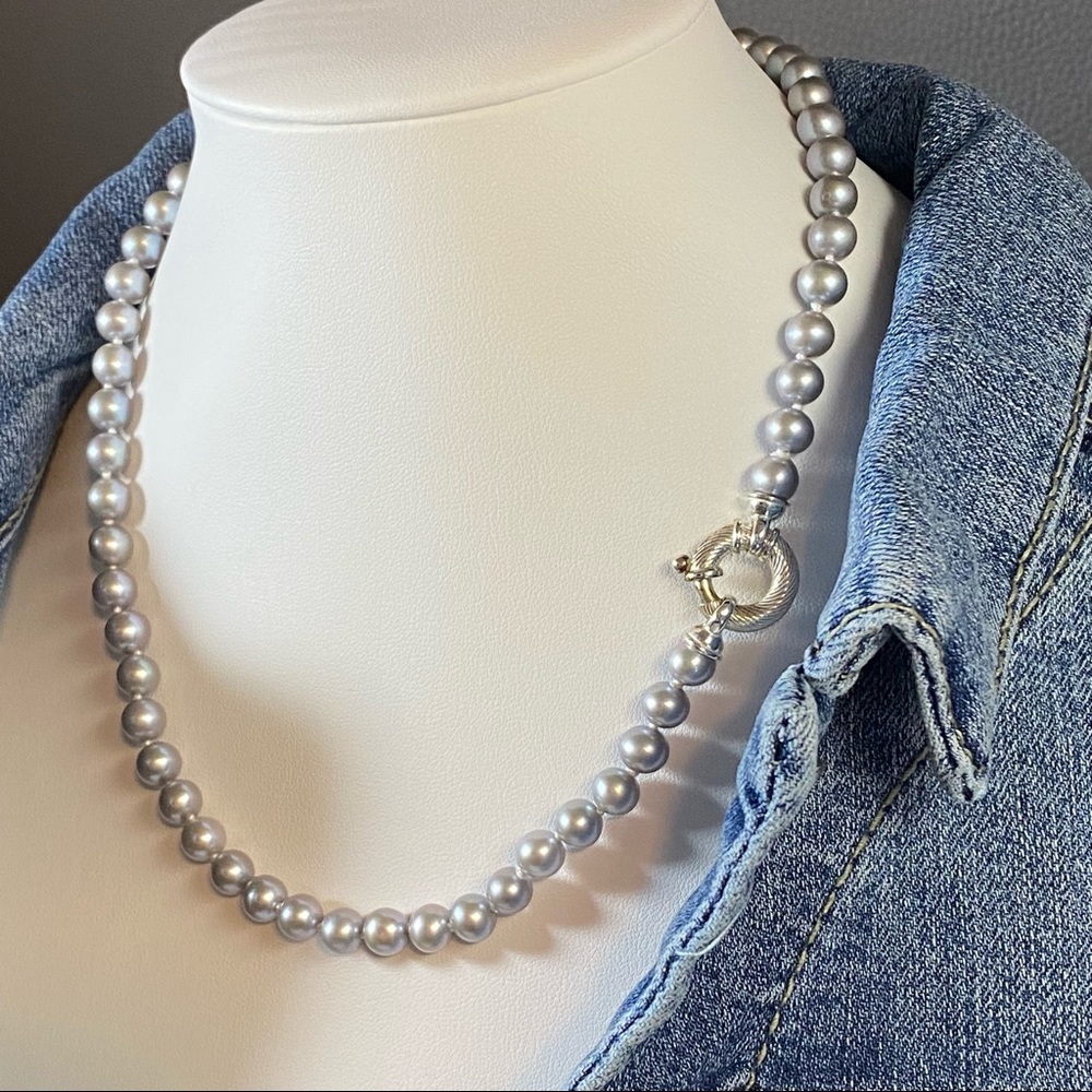 Tavliani Original Silver Pearl Necklace
